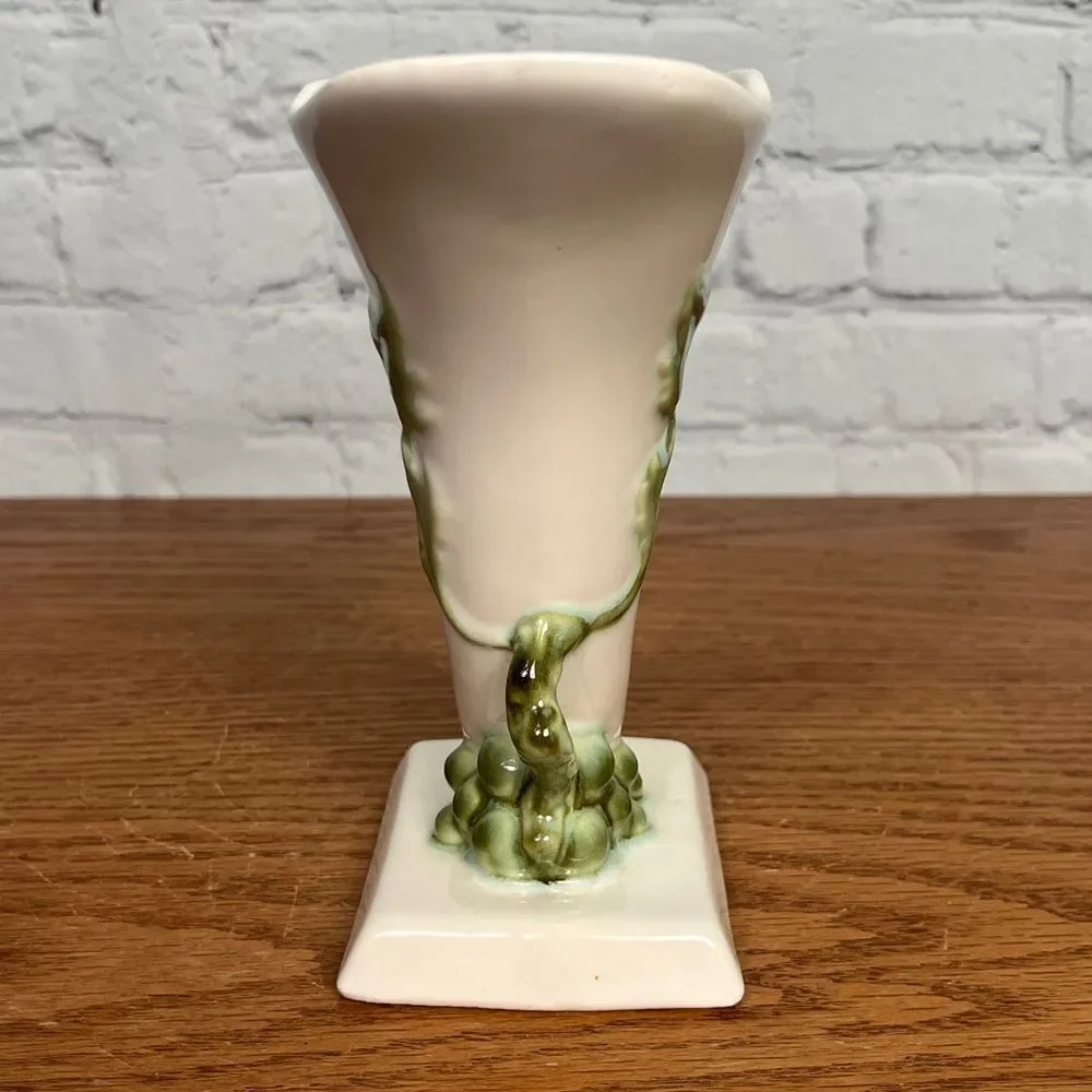 Hull 'Tokay' Tuscany vintage ceramic cornucopia planter vase grapes grape leaves